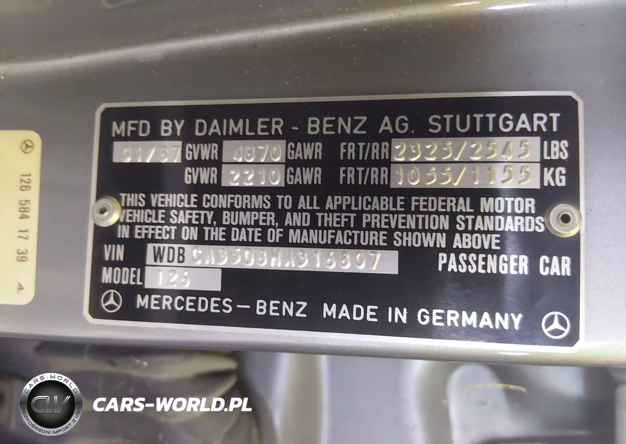 1987 Mercedes-Benz 420 Sel VIN:WDBCA35D8HA316807 - 9