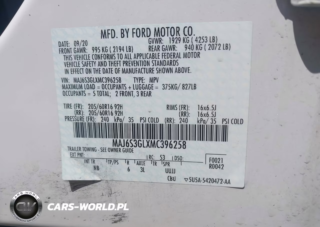 2021 Ford Ecosport Se VIN:MAJ6S3GLXMC396258 - 9