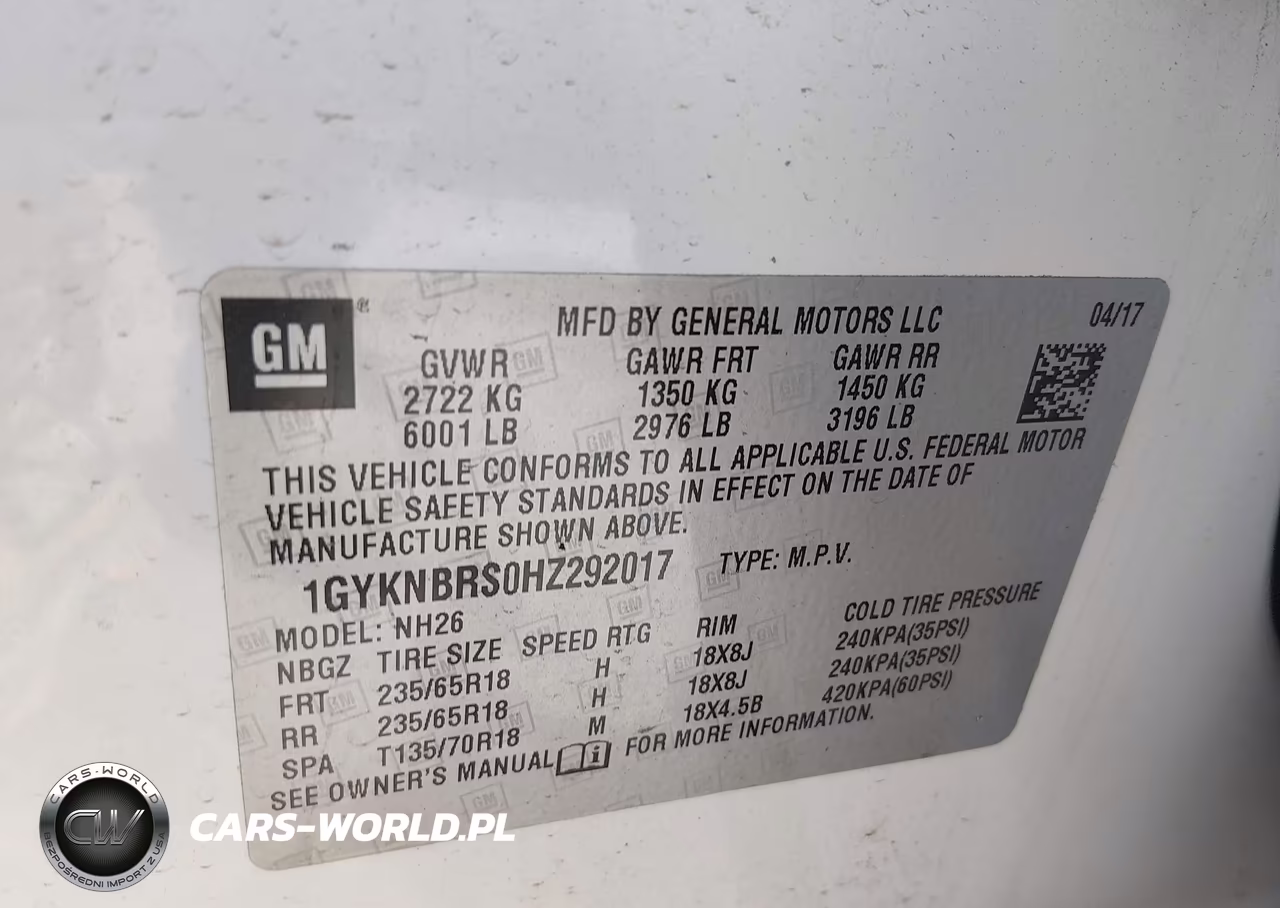 2017 Cadillac Xt5 Luxury VIN:1GYKNBRS0HZ292017 - 9