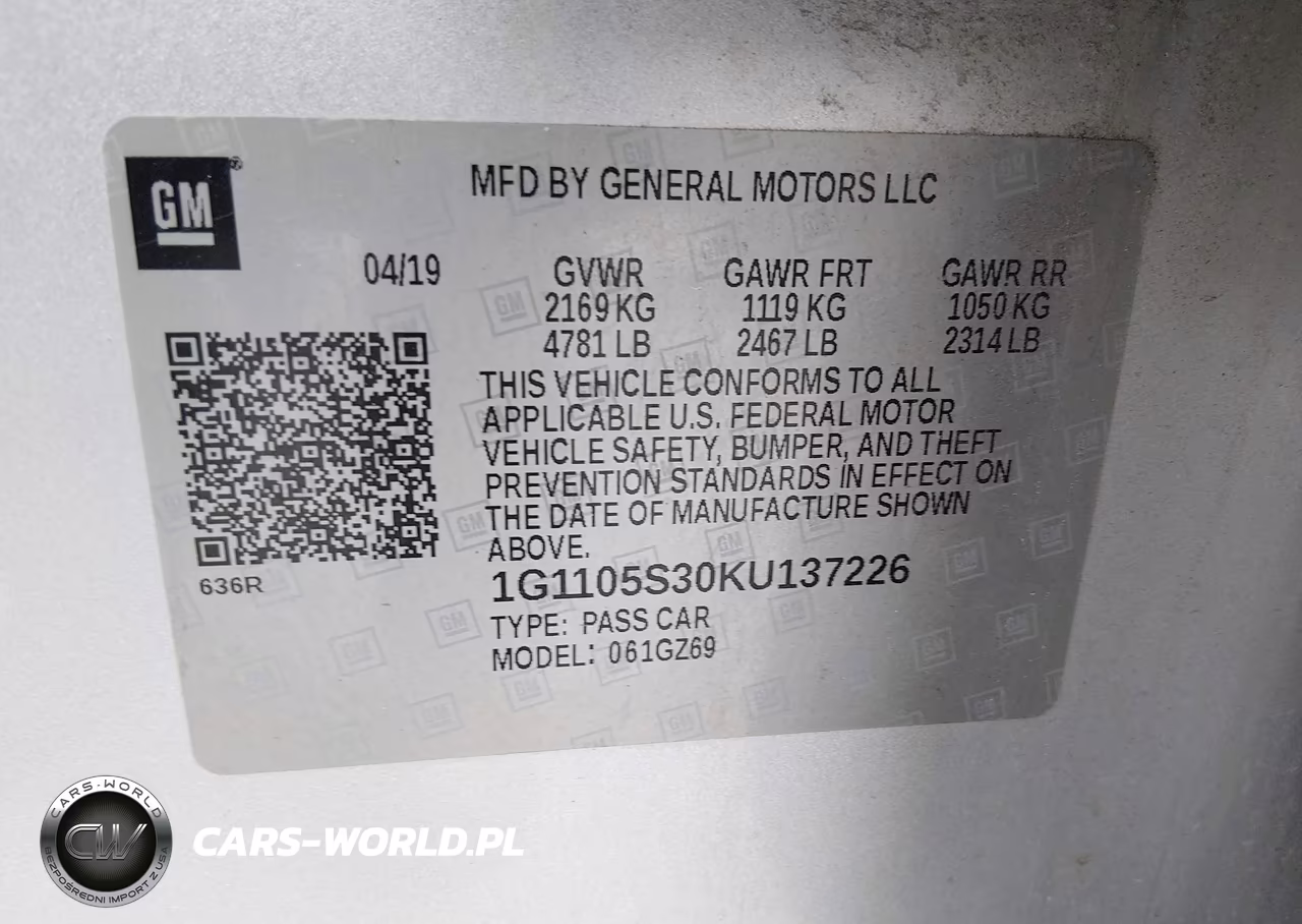 2019 Chevrolet Impala Premier VIN:1G1105S30KU137226 - 9