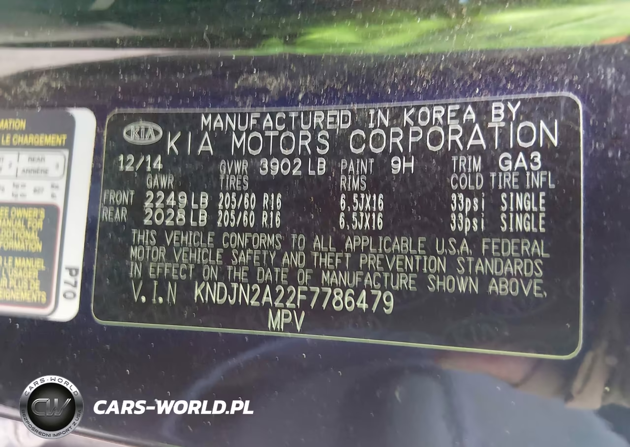 2015 Kia Soul VIN:KNDJN2A22F7786479 - 9