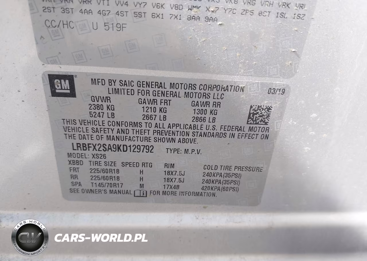 2019 Buick Envision Awd Essence VIN:LRBFX2SA9KD129792 - 9