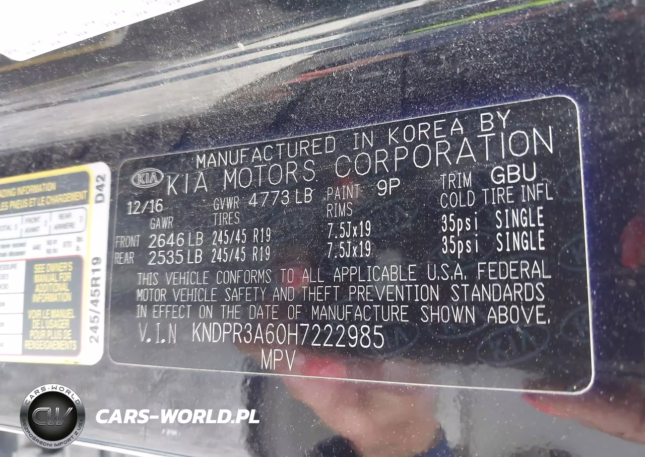 2017 Kia Sportage Sx Turbo VIN:KNDPR3A60H7222985 - 9