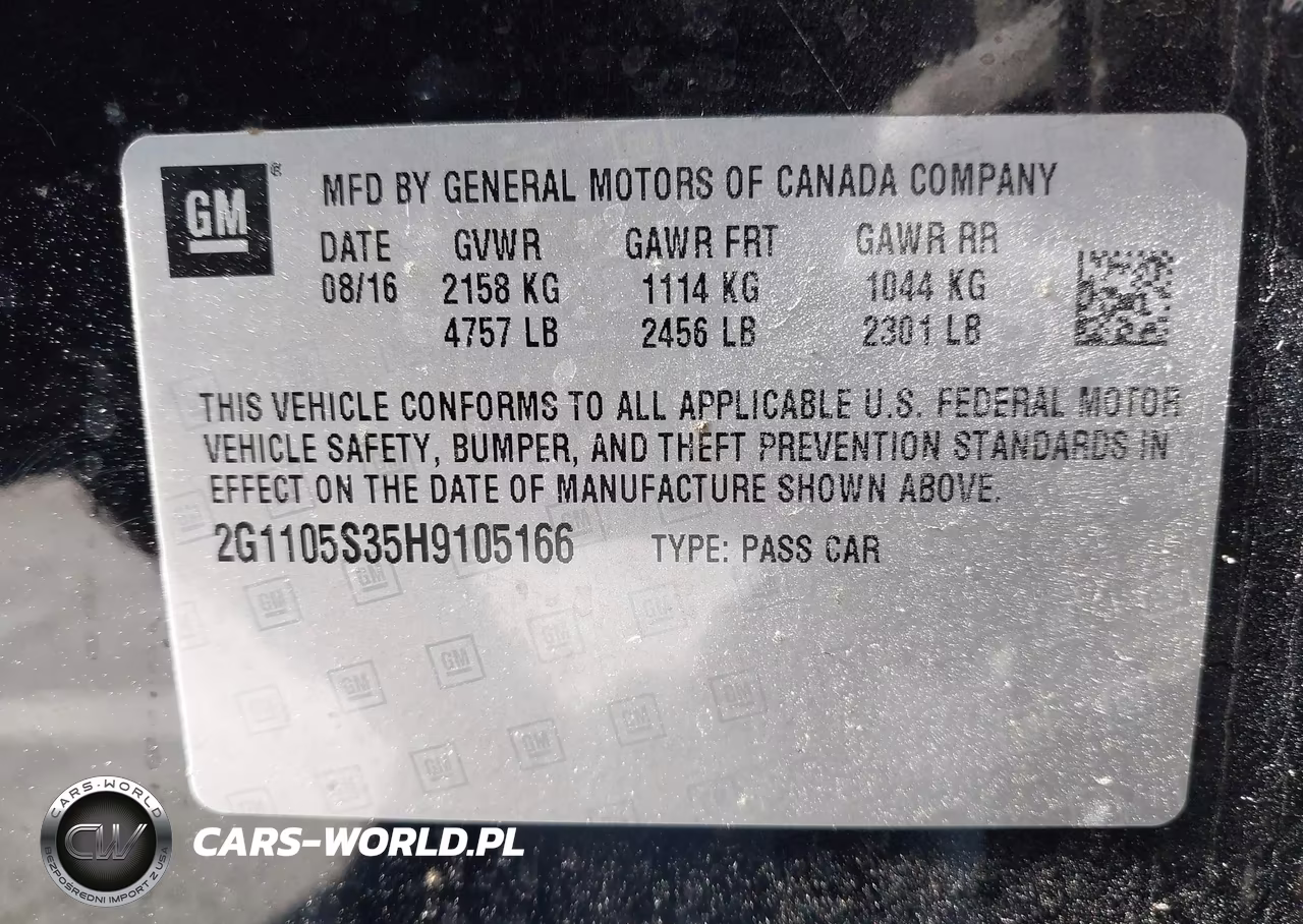 2017 Chevrolet Impala 1Lt VIN:2G1105S35H9105166 - 9