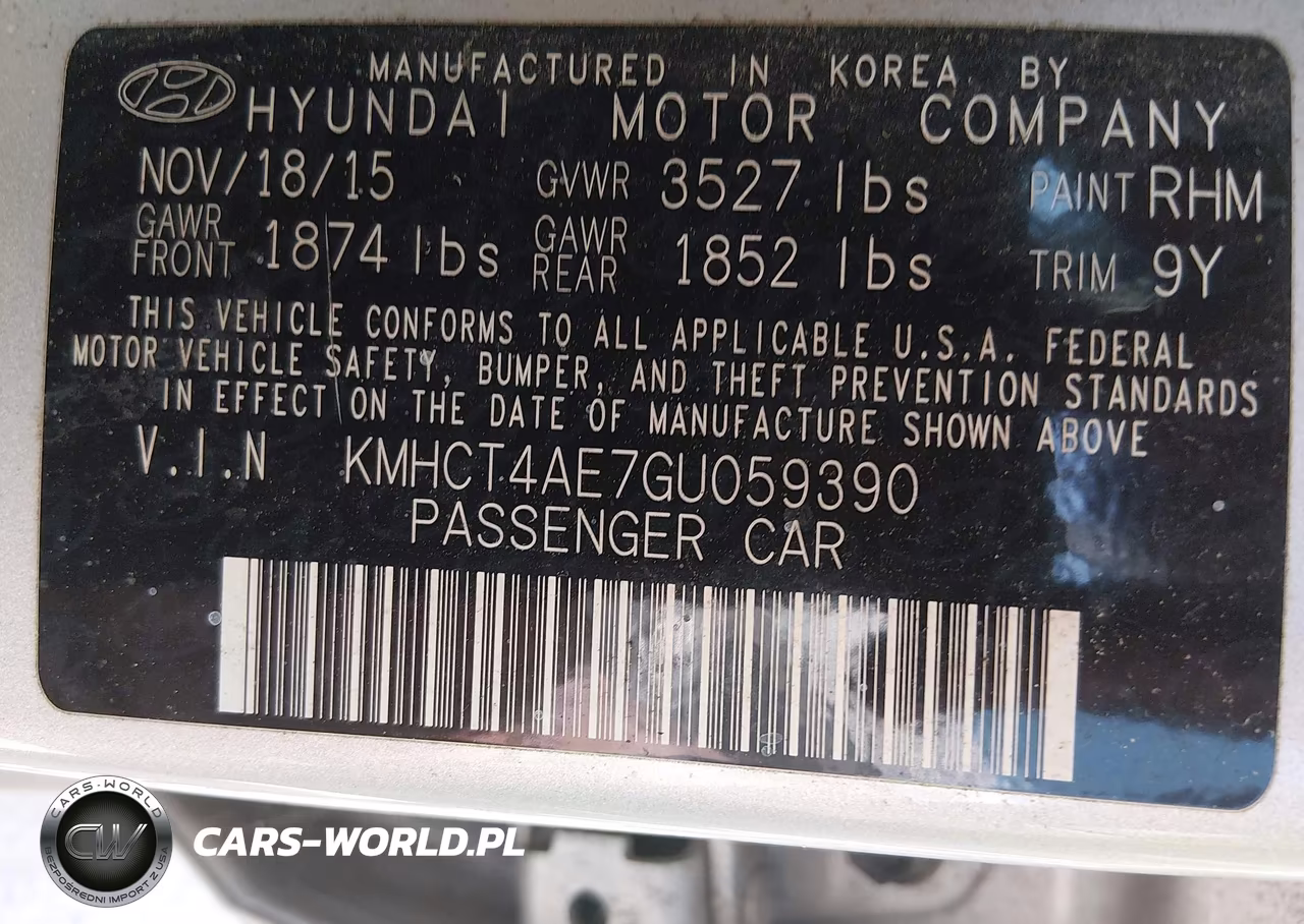 2016 Hyundai Accent Se VIN:KMHCT4AE7GU059390 - 9