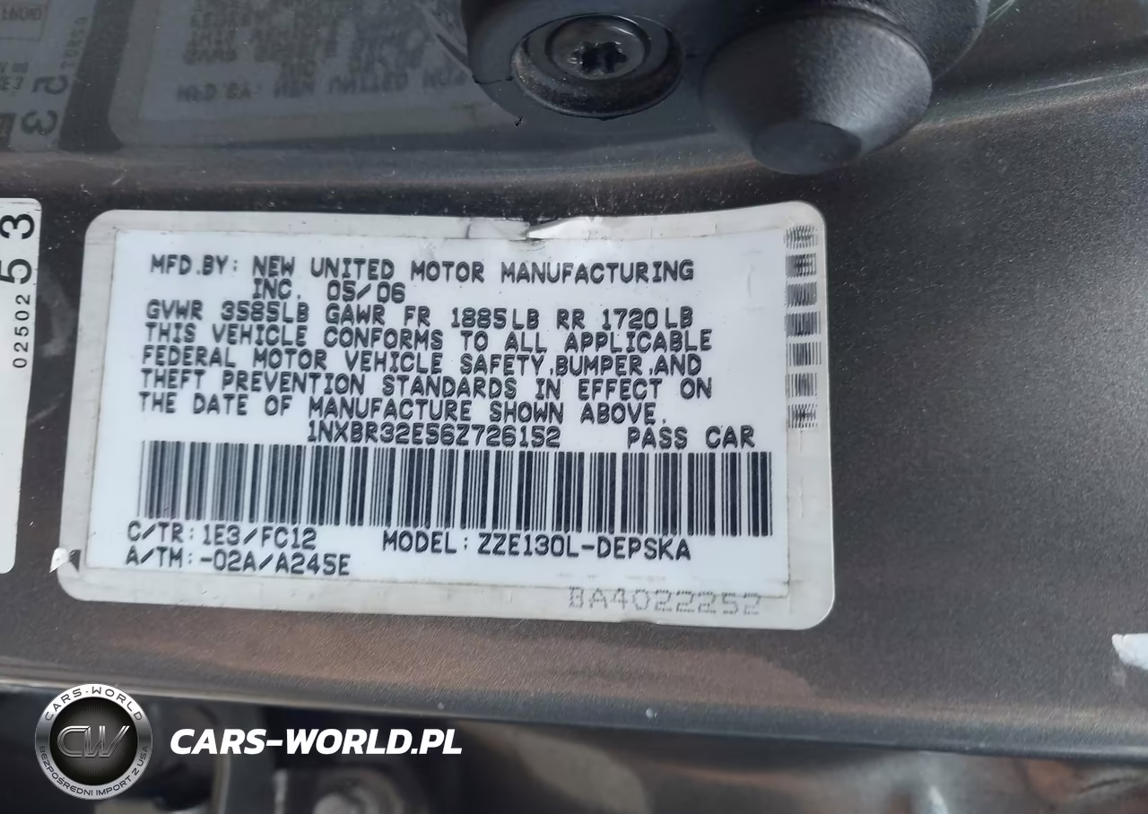2006 Toyota Corolla S VIN:1NXBR32E56Z726152 - 9