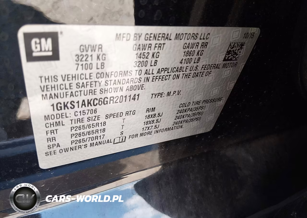 2016 GMC Yukon Sle VIN:1GKS1AKC6GR201141 - 9