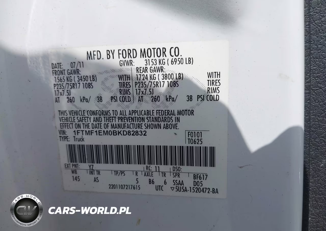 2011 Ford F-150 Stx-Xl-Xlt VIN:1FTMF1EM0BKD82832 - 9
