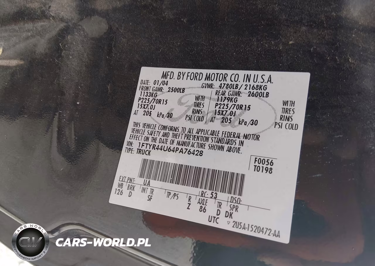 2004 Ford Ranger Edge-Tremor-Xlt VIN:1FTYR44U64PA76428 - 8