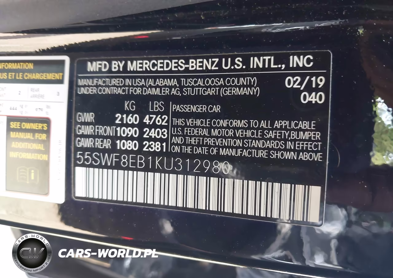 2019 Mercedes-Benz C 300 4Matic VIN:55SWF8EB1KU312980 - 9