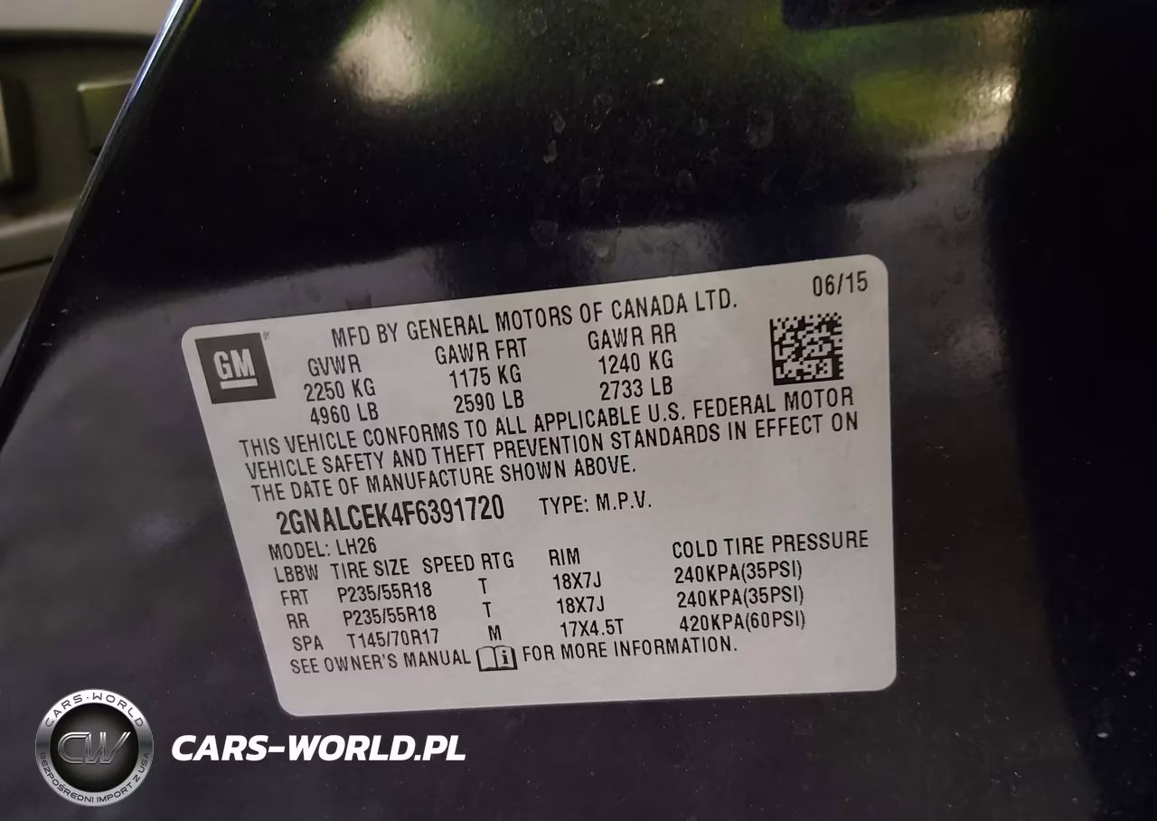 2015 Chevrolet Equinox 2Lt VIN:2GNALCEK4F6391720 - 9