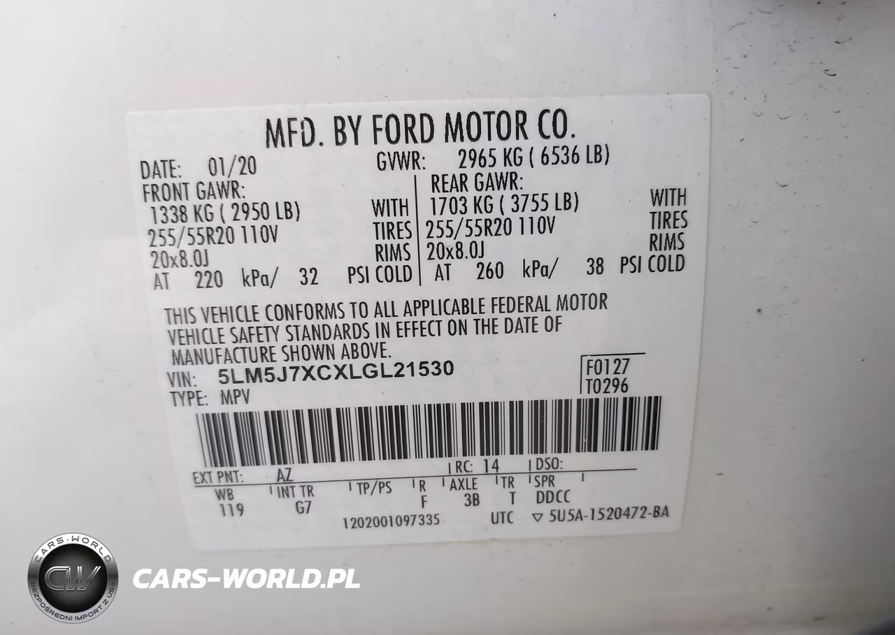 2020 Lincoln Aviator Reserve VIN:5LM5J7XCXLGL21530 - 9