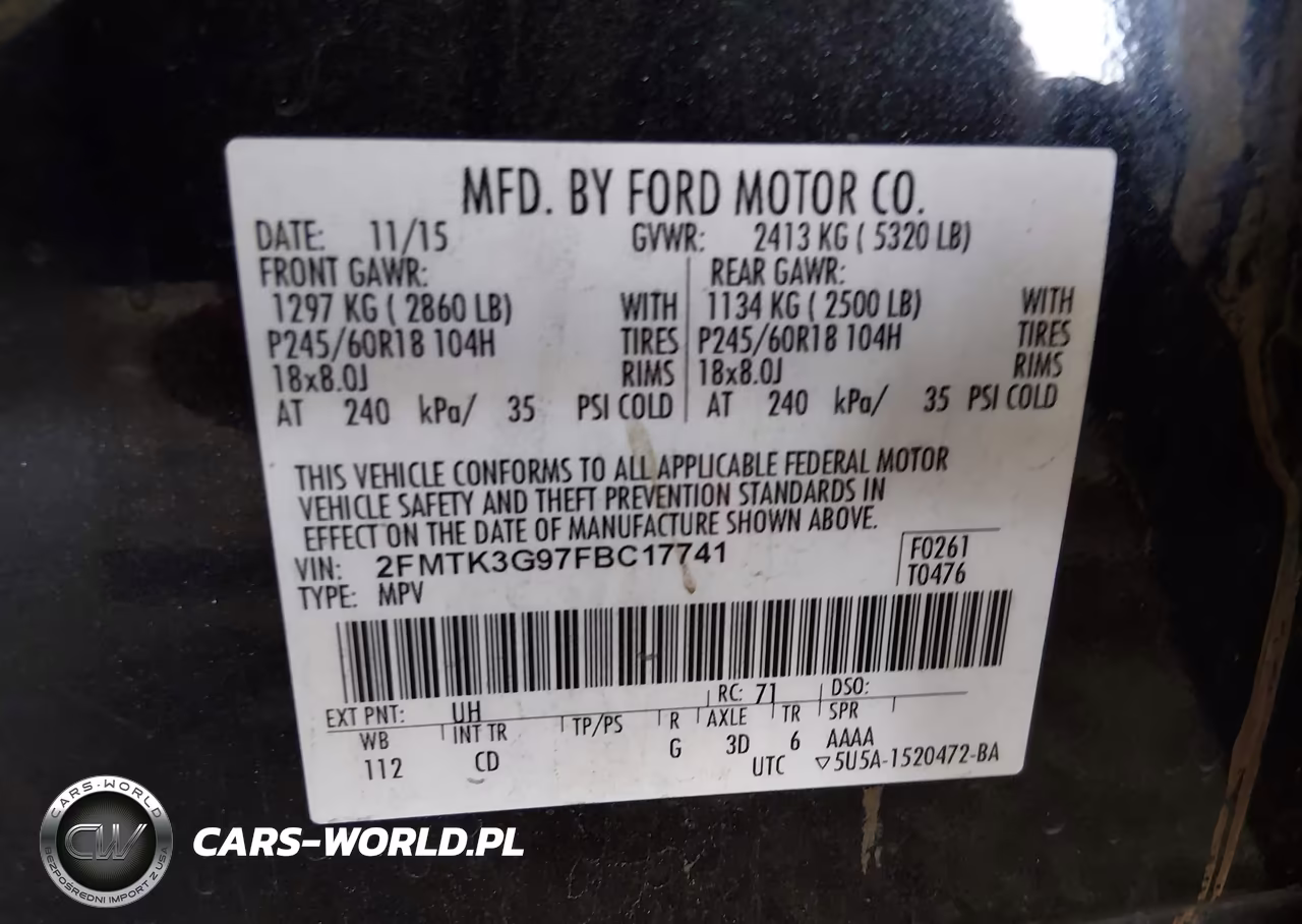 2015 Ford Edge Se VIN:2FMTK3G97FBC17741 - 9