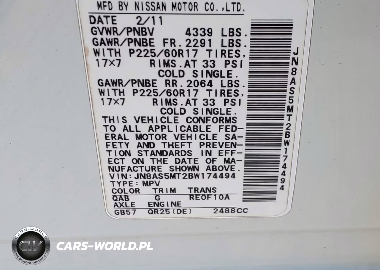 2011 Nissan Rogue Sv VIN:JN8AS5MT2BW174494 - 9