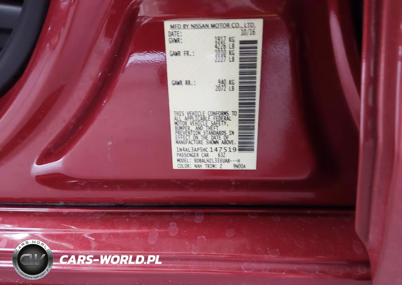 2017 Nissan Altima 2.5 Sr VIN:1N4AL3AP5HC147519 - 9