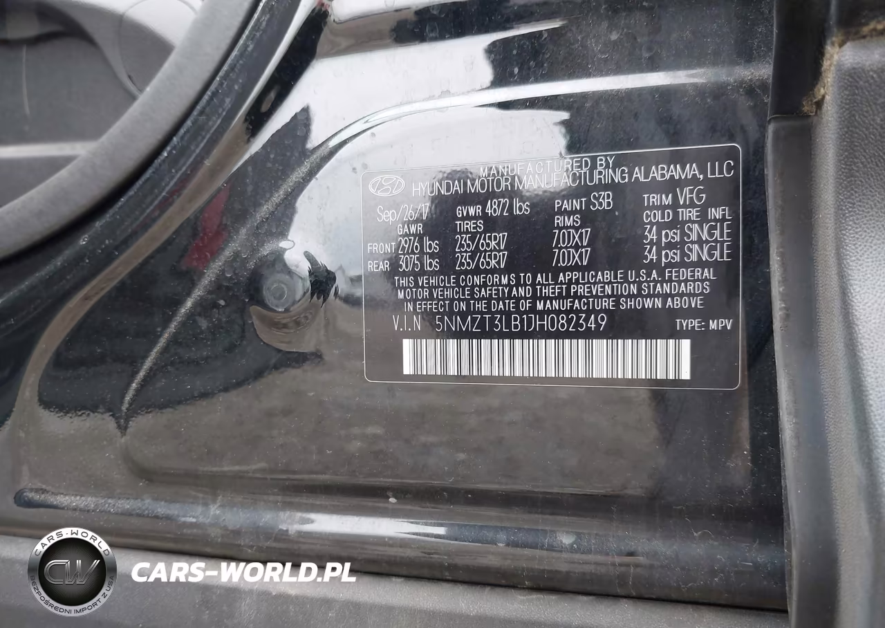 2018 Hyundai Santa Fe Sport 2.4L VIN:5NMZT3LB1JH082349 - 9