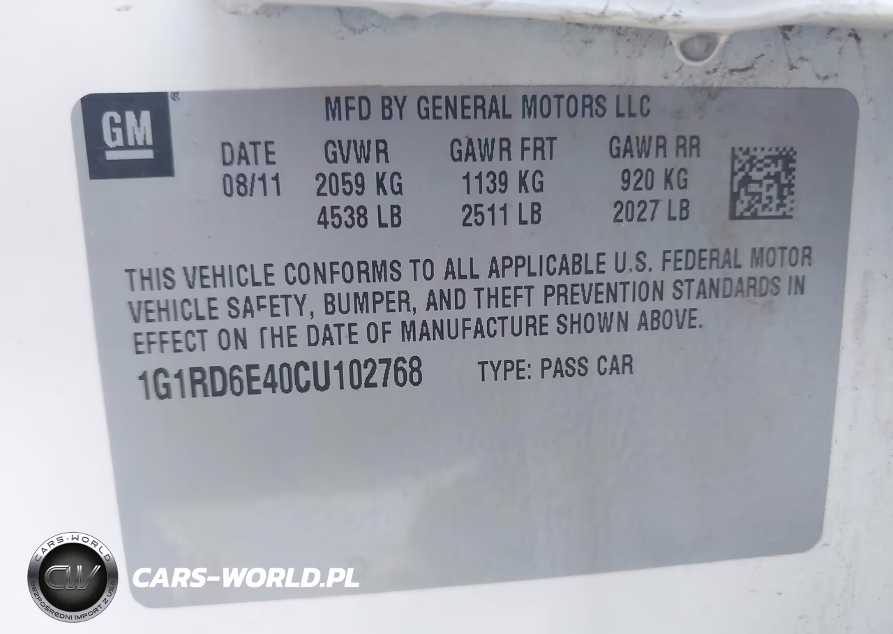 2012 Chevrolet Volt VIN:1G1RD6E40CU102768 - 9