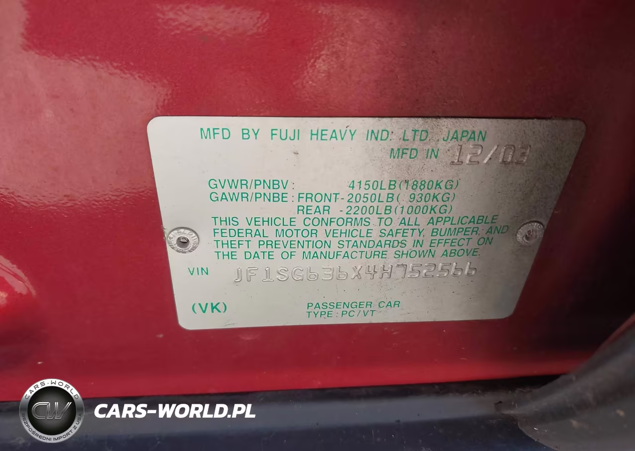 2004 Subaru Forester 2.5X VIN:JF1SG636X4H752566 - 9