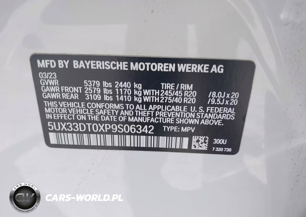 2023 BMW X4 xDrive30I VIN:5UX33DT0XP9S06342 - 9