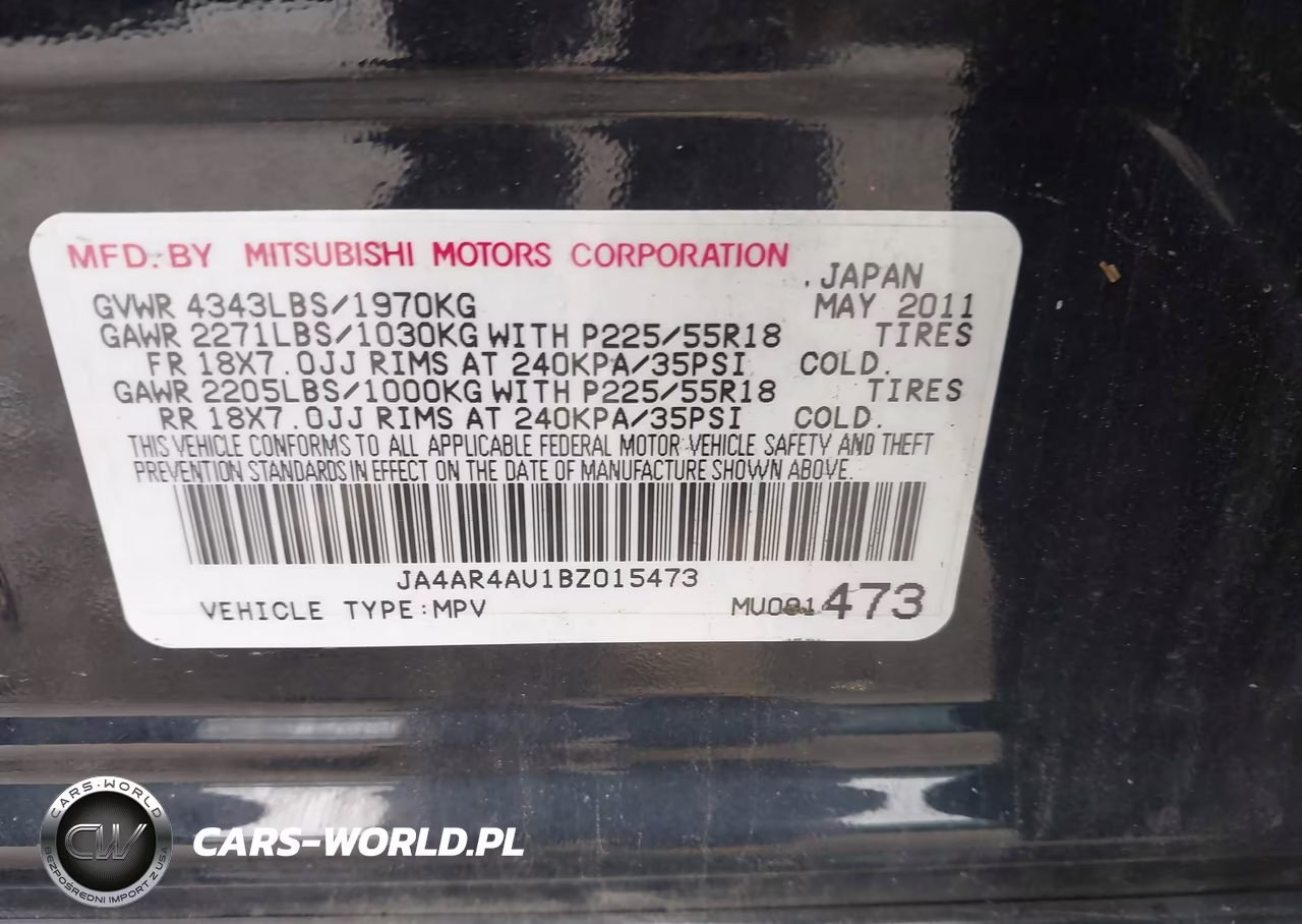 2011 Mitsubishi Outlander Sport Se VIN:JA4AR4AU1BZ015473 - 9