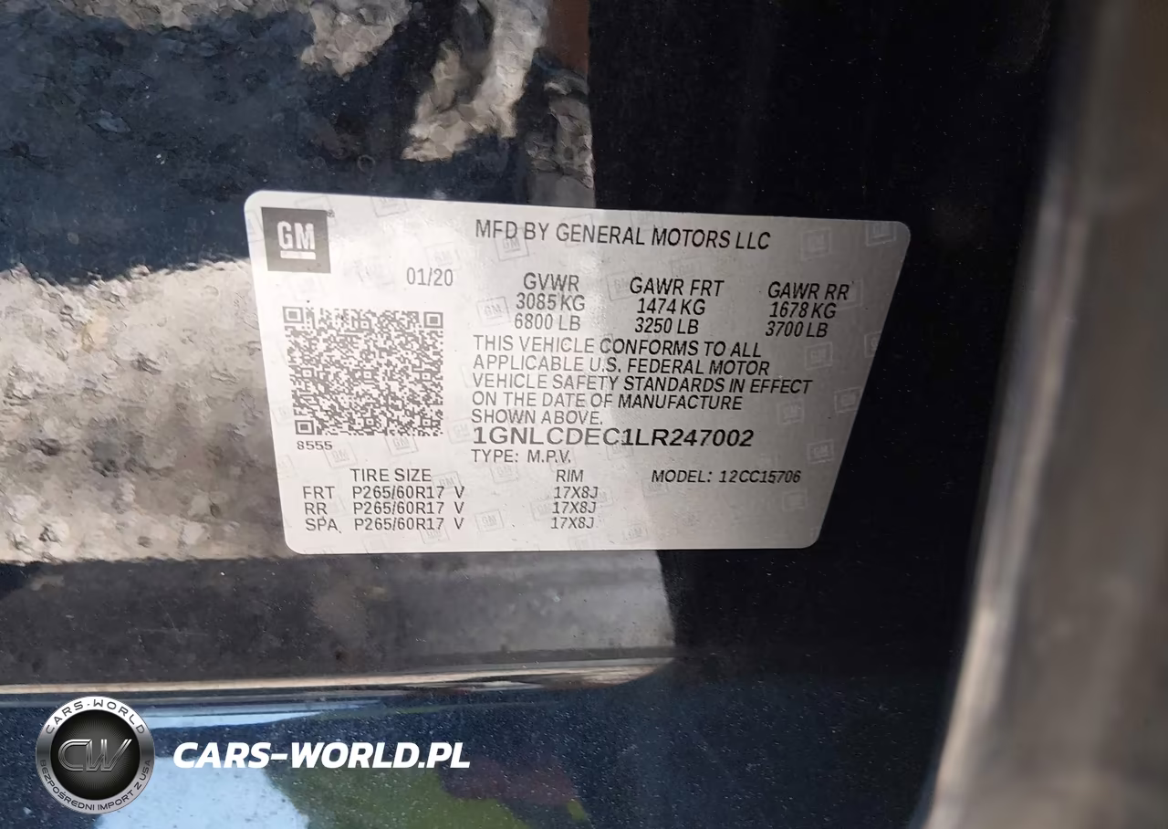 2020 Chevrolet Tahoe 2Wd Commercial Fleet VIN:1GNLCDEC1LR247002 - 9