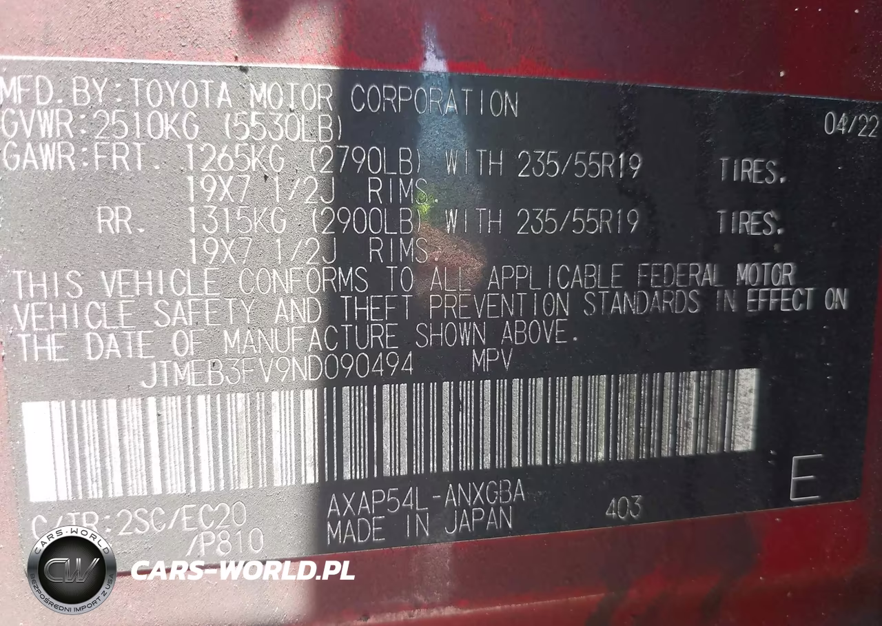 2022 Toyota Rav4 Prime Xse VIN:JTMEB3FV9ND090494 - 9