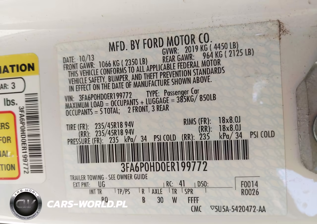 2014 Ford Fusion Se VIN:3FA6P0HD0ER199772 - 9