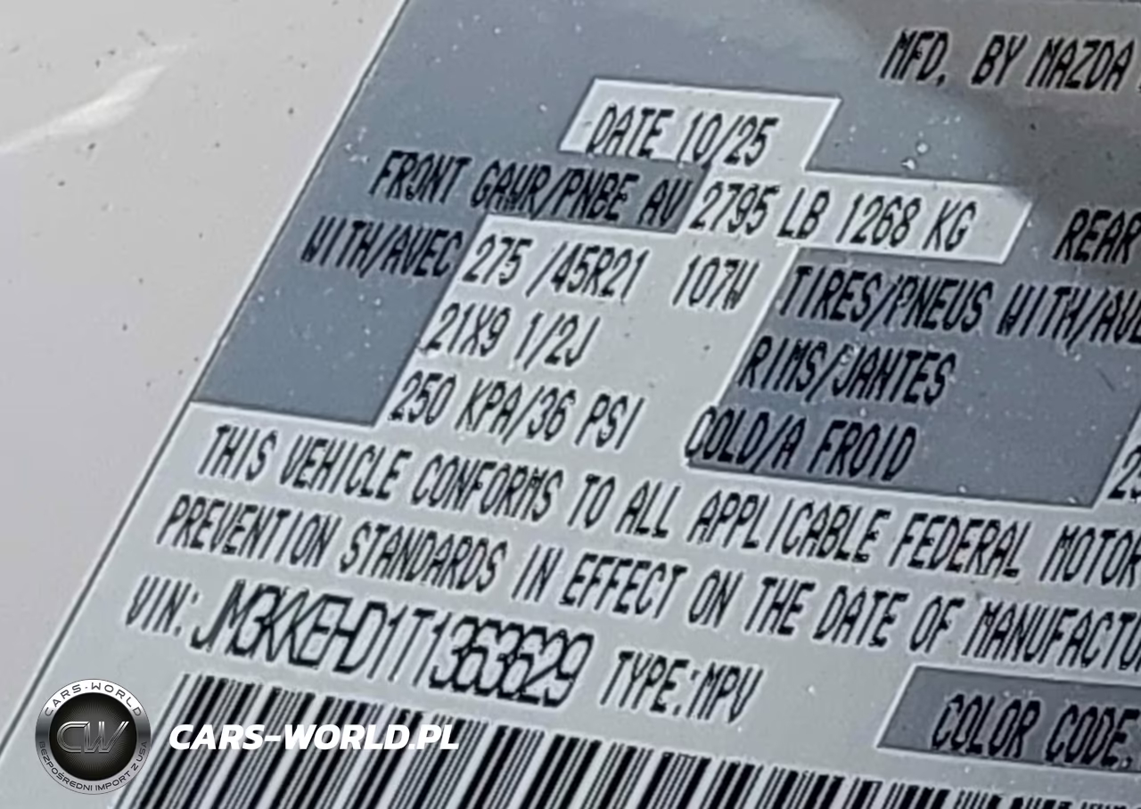 2026 Mazda Cx-90 3.3 Turbo Premium Plus VIN:JM3KKEHD1T1363629 - 9