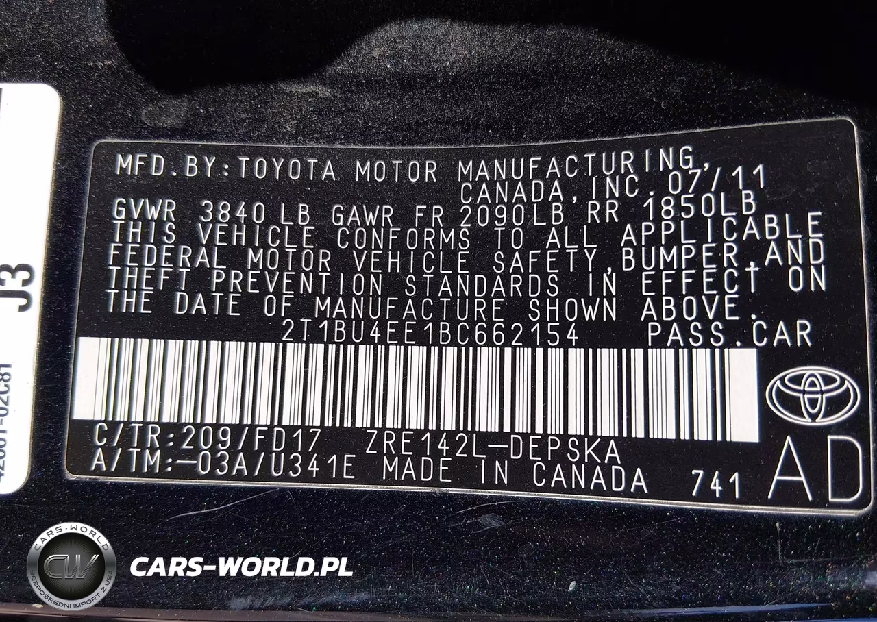 2011 Toyota Corolla S VIN:2T1BU4EE1BC662154 - 9