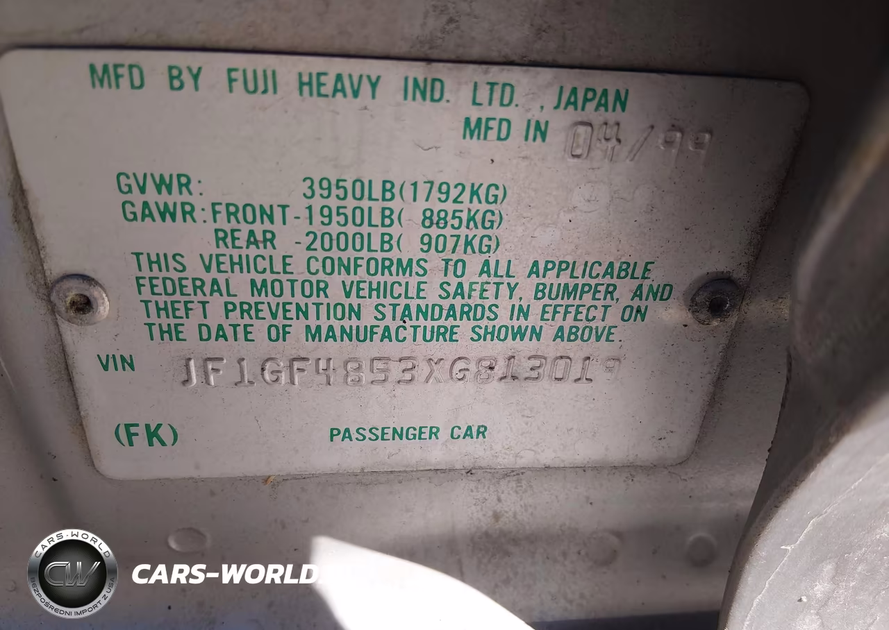 1999 Subaru Impreza Outback Sport VIN:JF1GF4853XG813019 - 9
