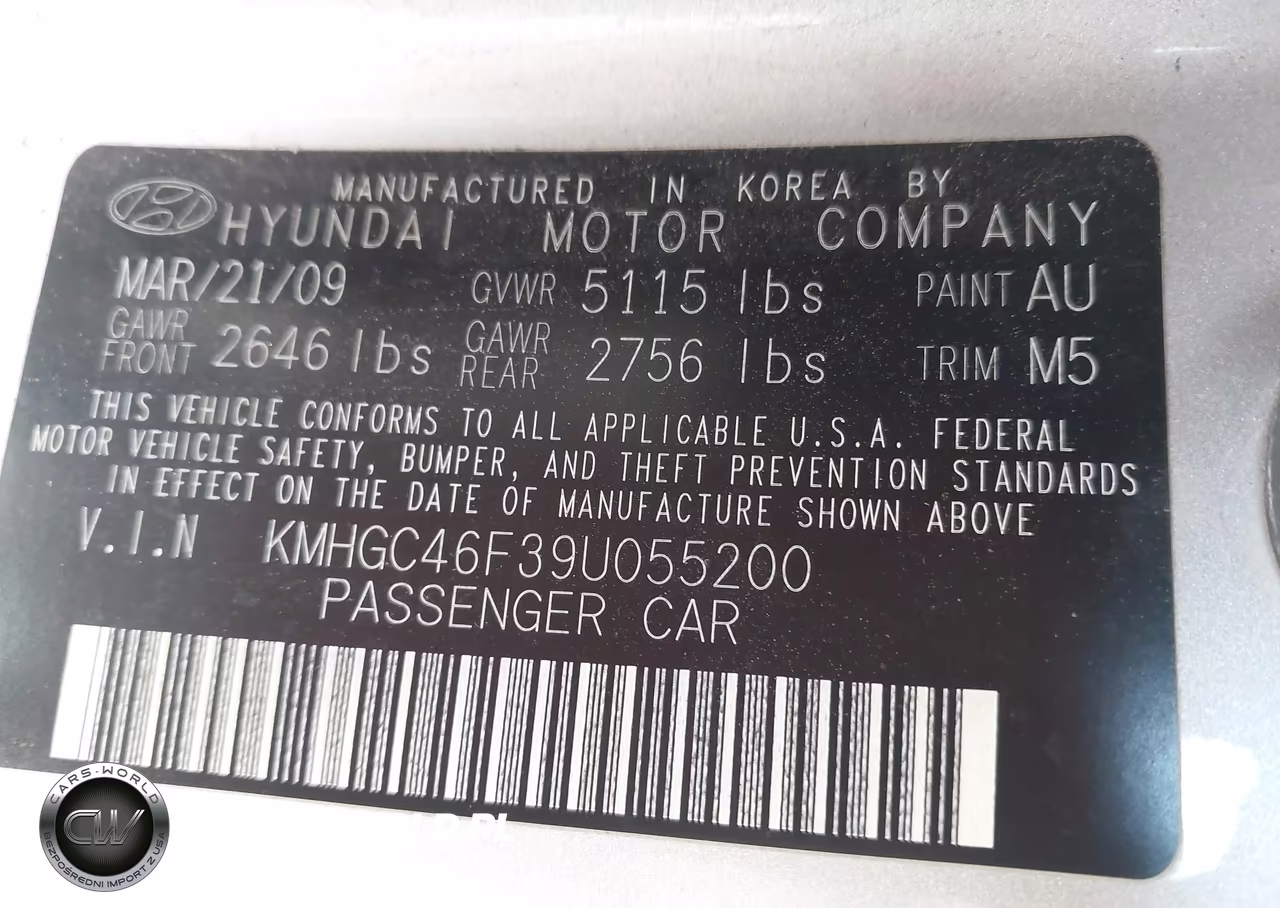 2009 Hyundai Genesis 4.6 VIN:KMHGC46F39U055200 - 9