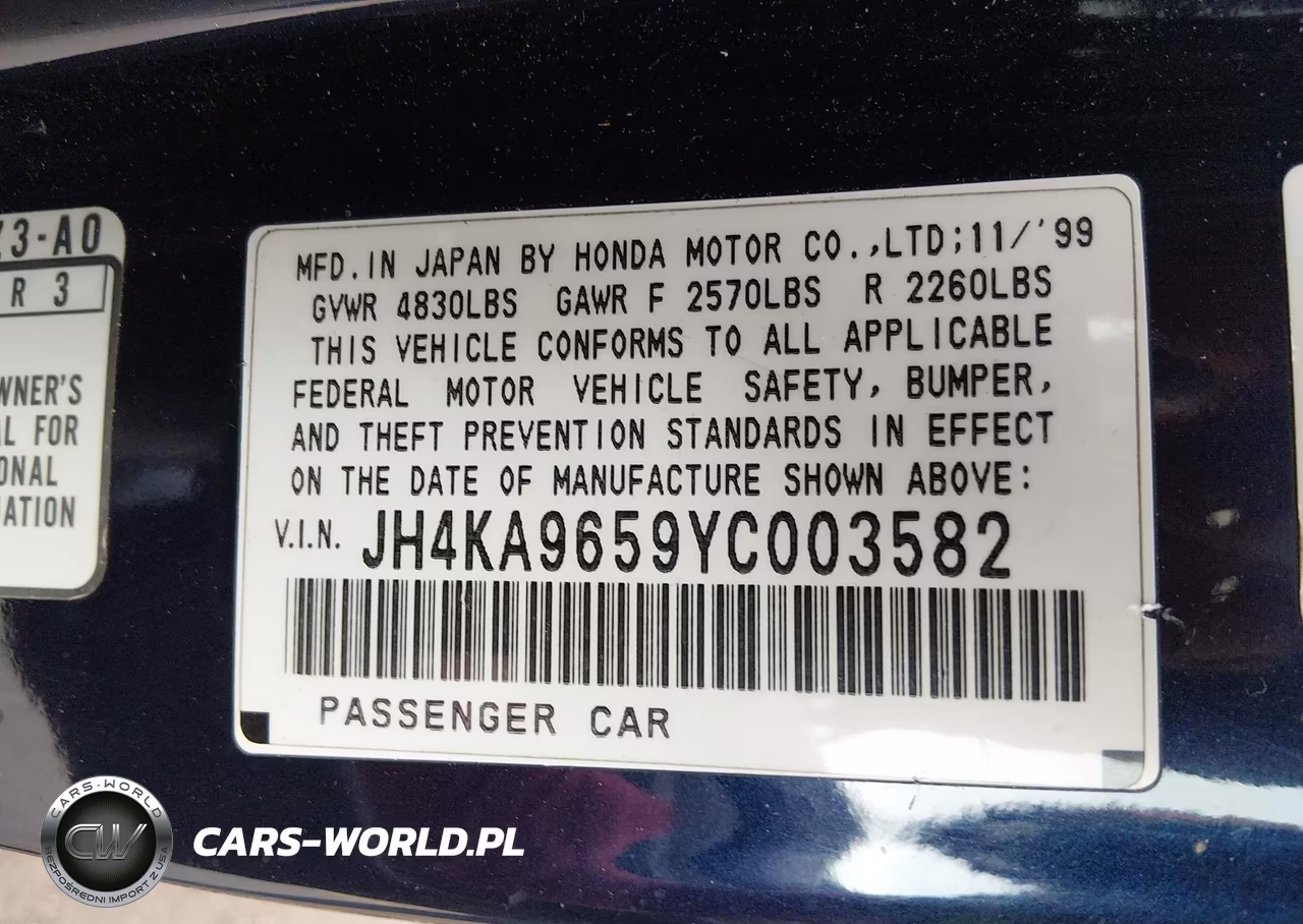 2000 Acura Rl 3.5 VIN:JH4KA9659YC003582 - 9