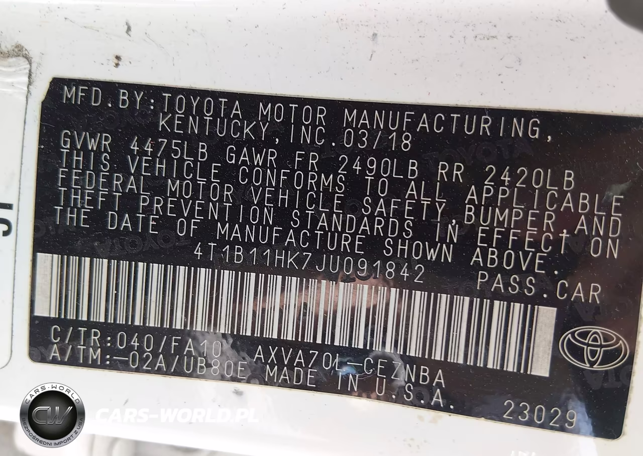 2018 Toyota Camry Le VIN:4T1B11HK7JU091842 - 9