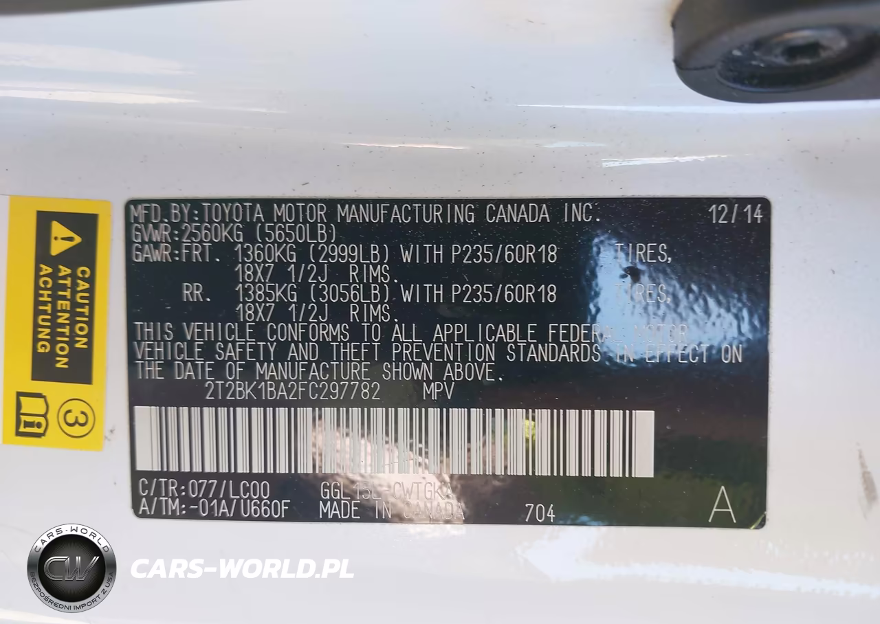 2015 Lexus Rx 350 VIN:2T2BK1BA2FC297782 - 9