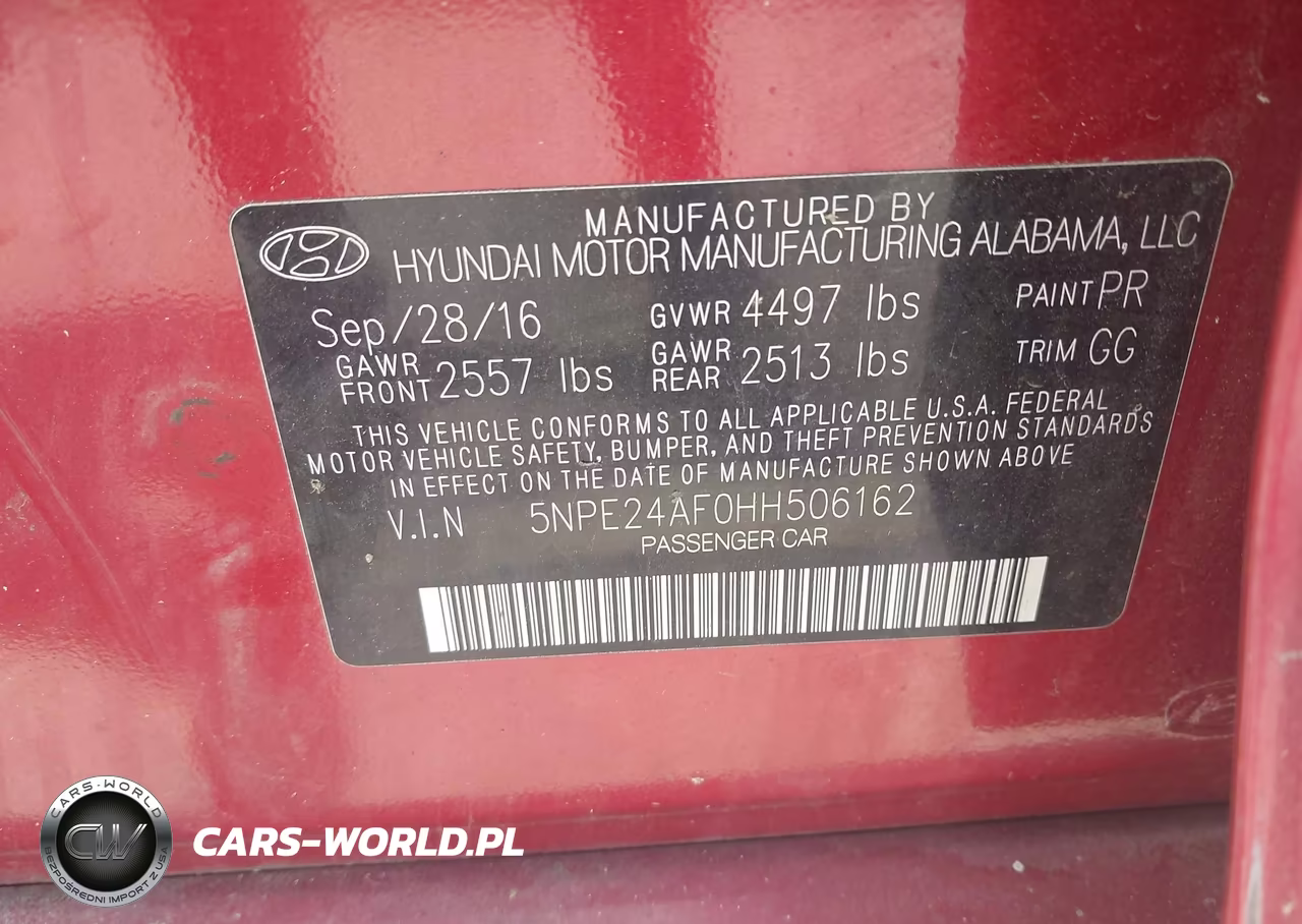 2017 Hyundai Sonata Se VIN:5NPE24AF0HH506162 - 9