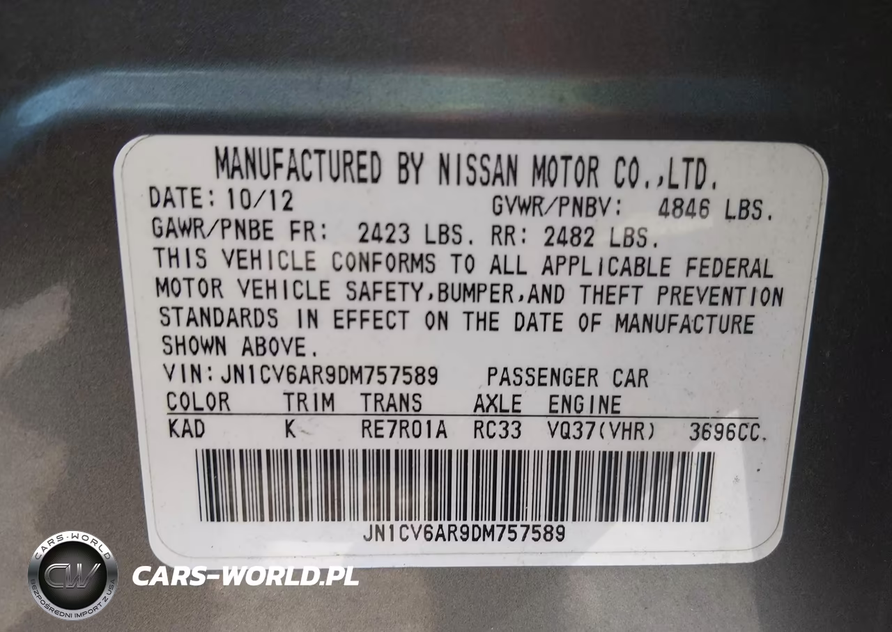 2013 Infiniti G37X VIN:JN1CV6AR9DM757589 - 9