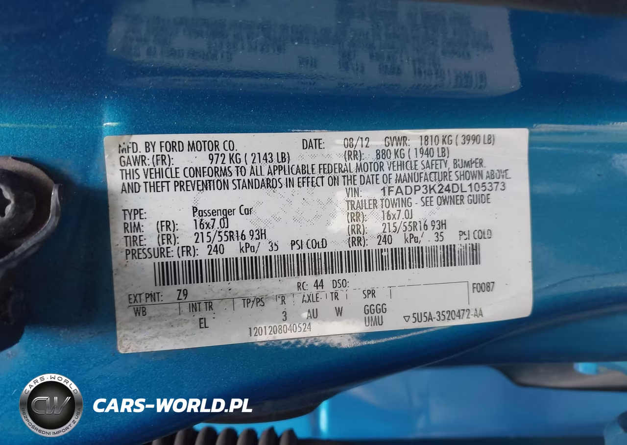 2013 Ford Focus Se VIN:1FADP3K24DL105373 - 9