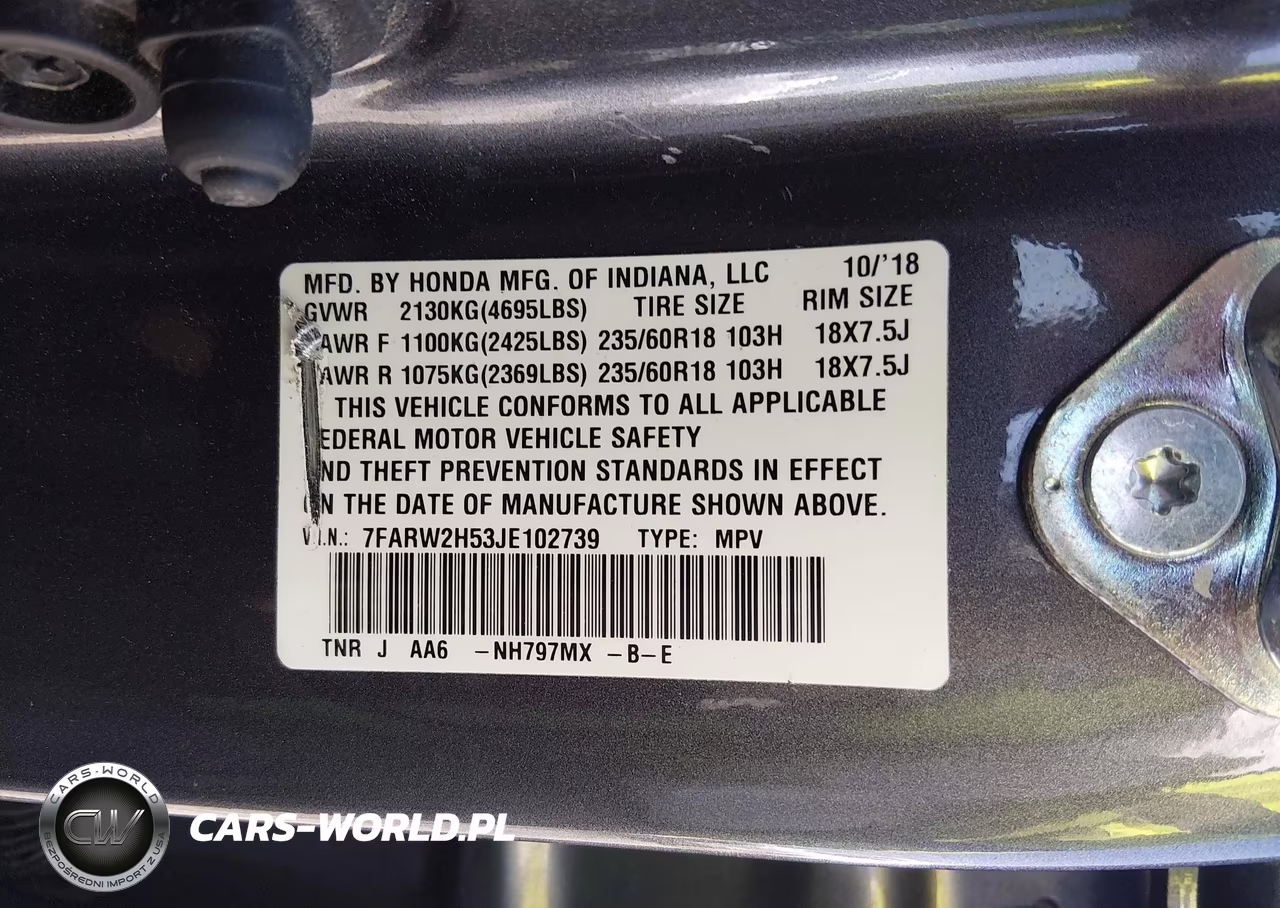 2018 Honda Cr-V Ex VIN:7FARW2H53JE102739 - 9