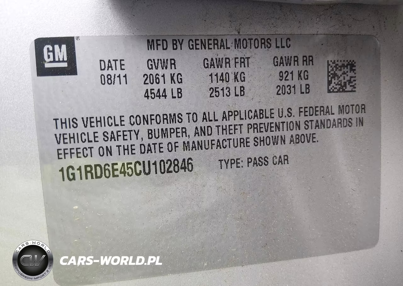 2012 Chevrolet Volt VIN:1G1RD6E45CU102846 - 9