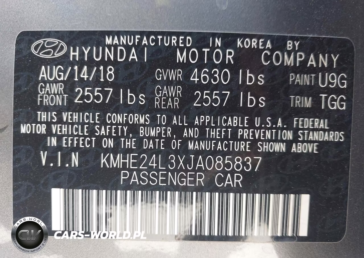2018 Hyundai Sonata Hybrid Se VIN:KMHE24L3XJA085837 - 9