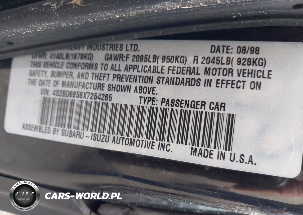 1999 Subaru Legacy 30Th Ann. Sus-30Th Ann. Sus Ltd. VIN:4S3BD6858X7254265 - 9