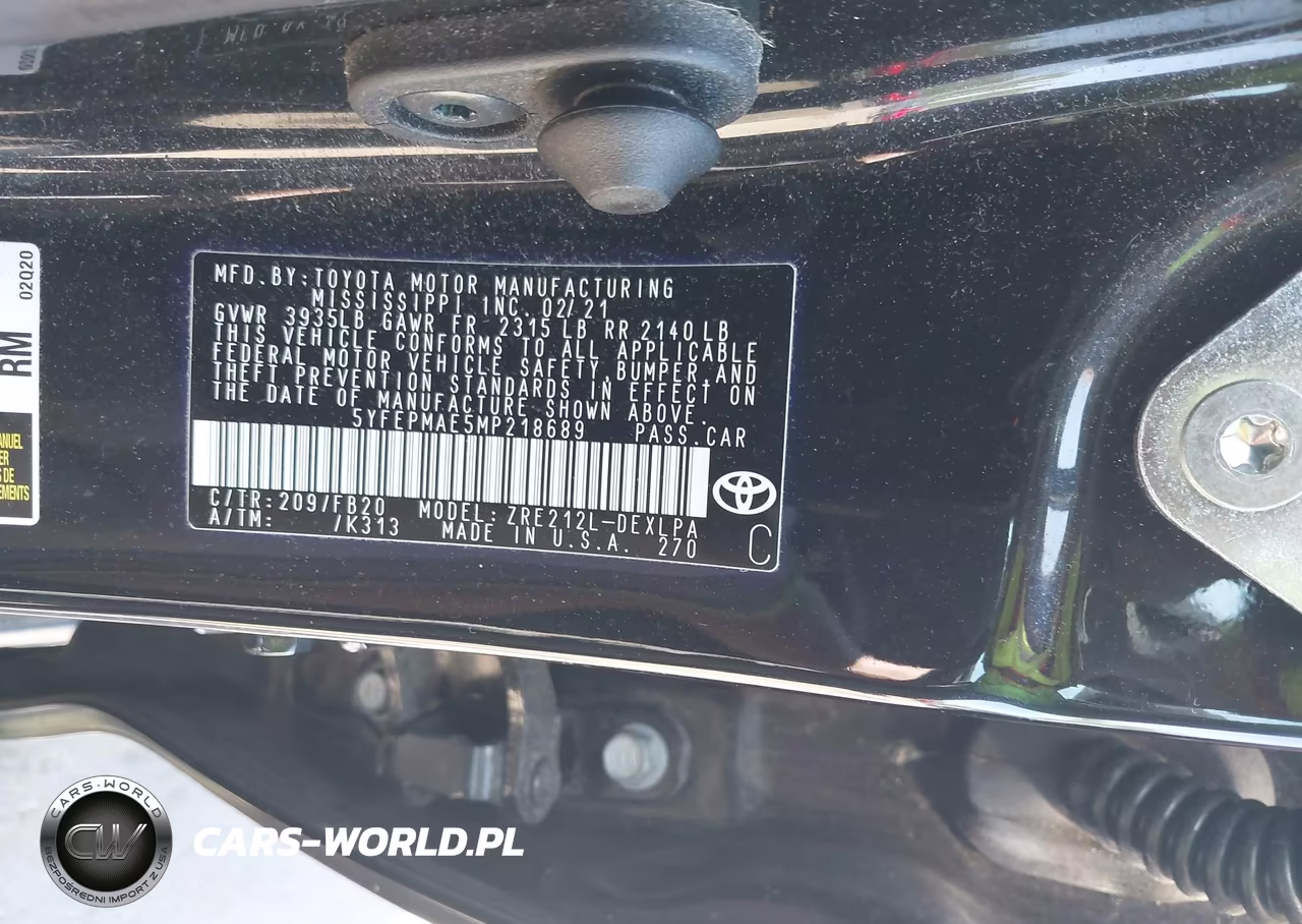 2021 Toyota Corolla Le VIN:5YFEPMAE5MP218689 - 9