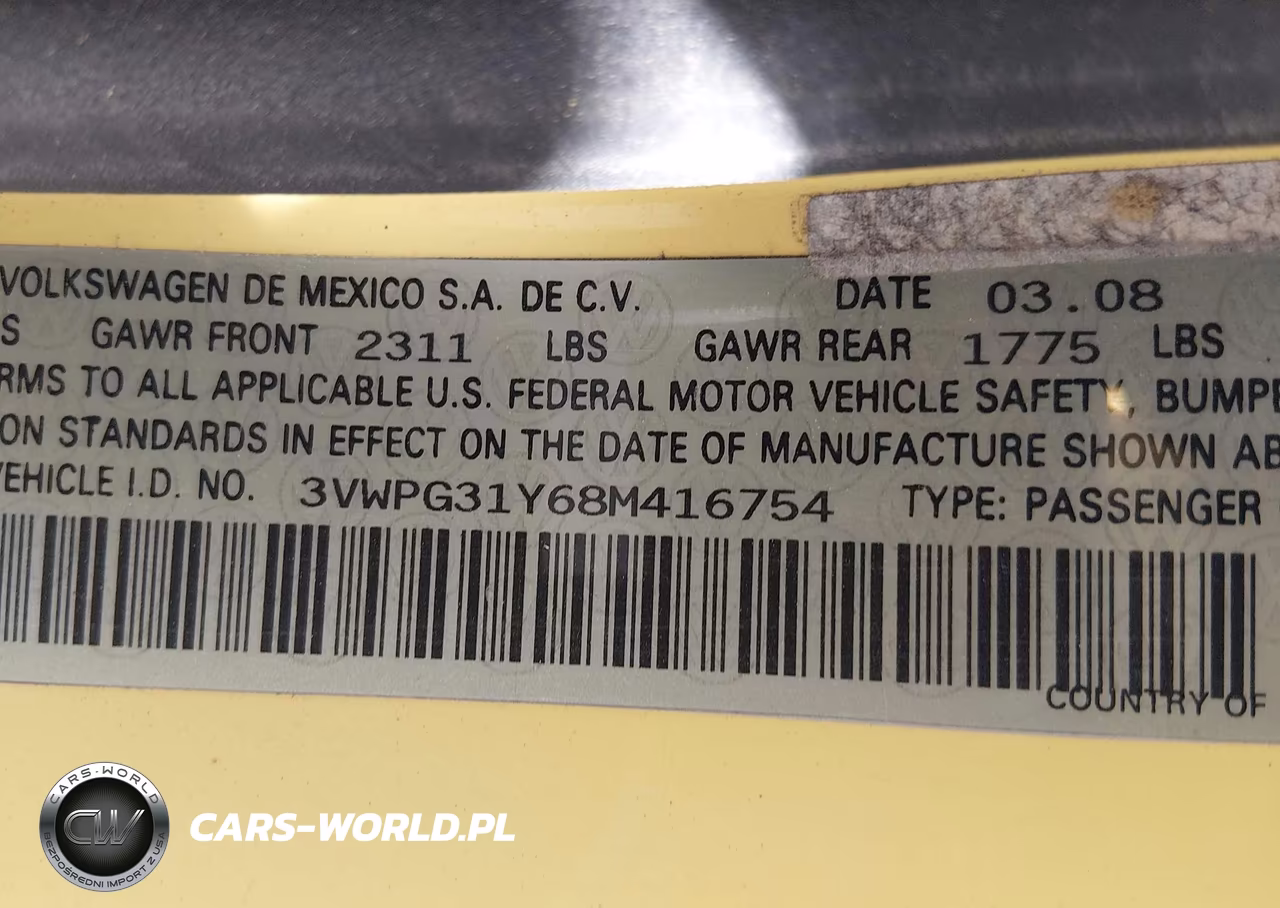 2008 Volkswagen New Beetle 2.5-S VIN:3VWPG31Y68M416754 - 9
