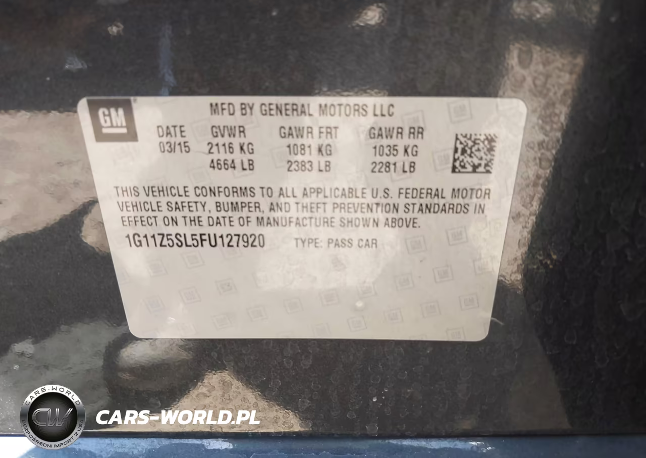 2015 Chevrolet Impala Ls VIN:1G11Z5SL5FU127920 - 9