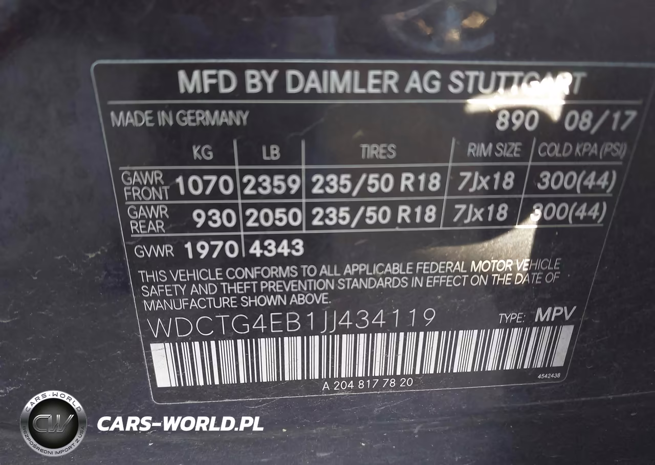 2018 Mercedes-Benz Gla 250 VIN:WDCTG4EB1JJ434119 - 9