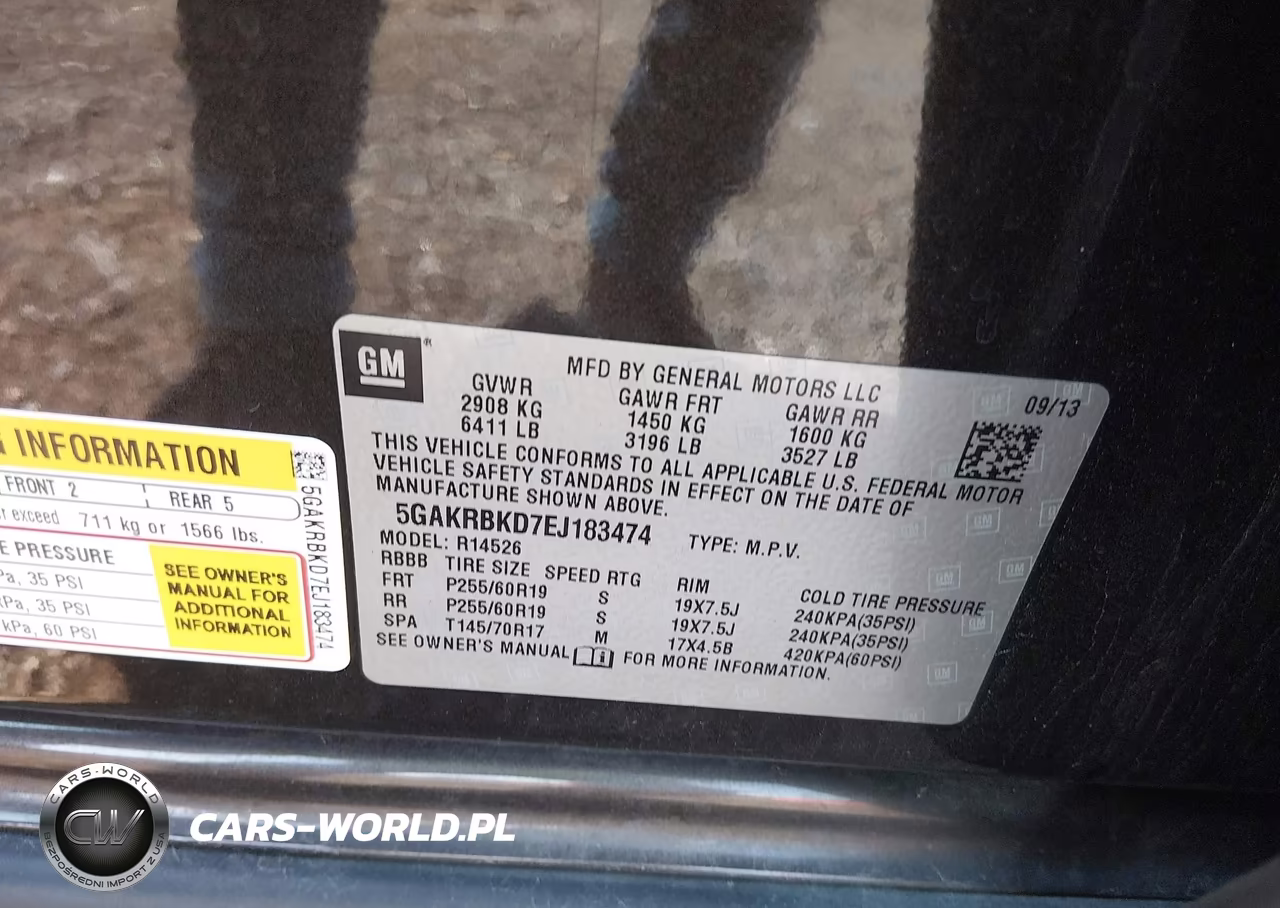 2014 Buick Enclave Leather VIN:5GAKRBKD7EJ183474 - 9