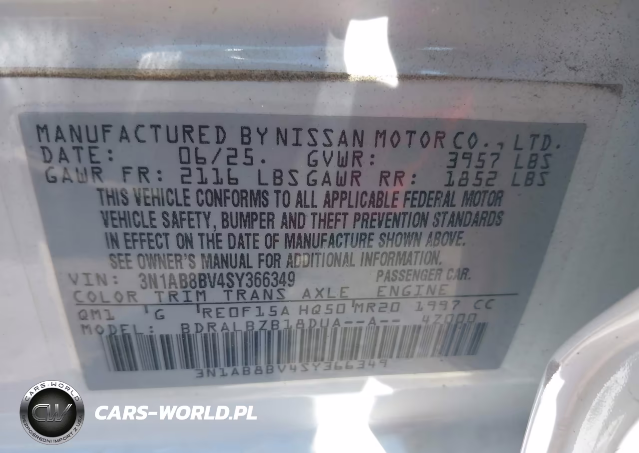 2025 Nissan Sentra S VIN:3N1AB8BV4SY366349 - 9