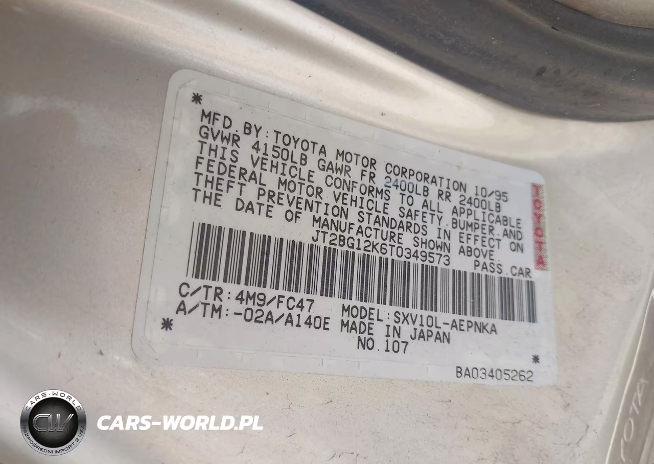 1996 Toyota Camry Dx-Le-Xle VIN:JT2BG12K6T0349573 - 9