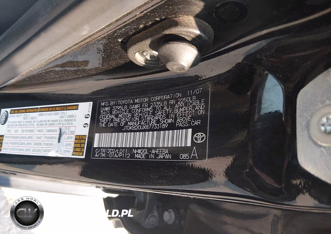 2008 Toyota Prius Touring VIN:JTDKB20UX87733189 - 9