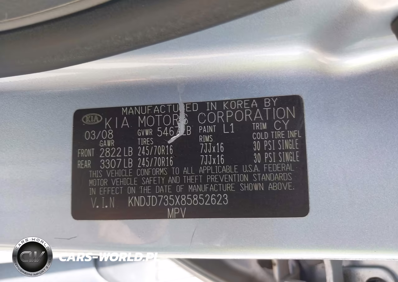 2008 Kia Sorento Lx VIN:KNDJD735X85852623 - 9